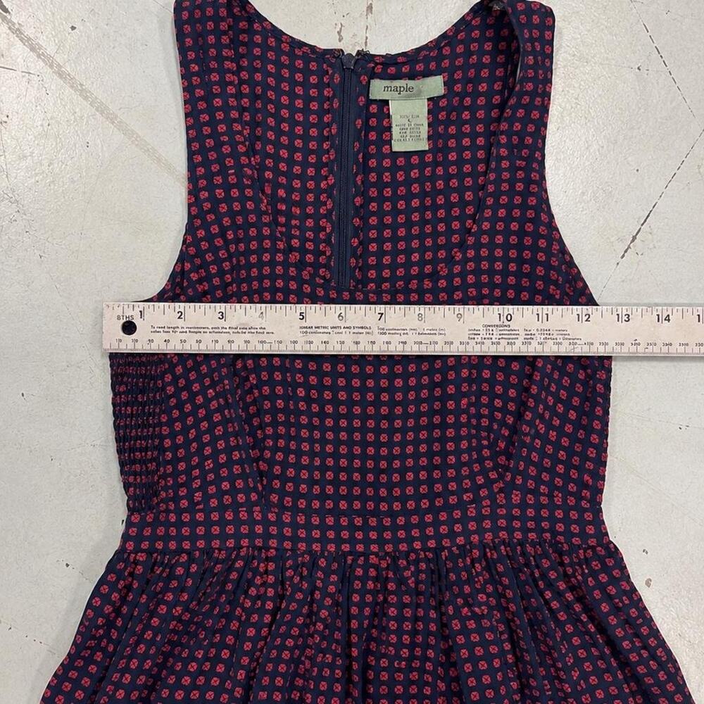 Maple 100% Silk Sleeveless Fit & Flare Dress Size 6 - Picture 5 of 5
